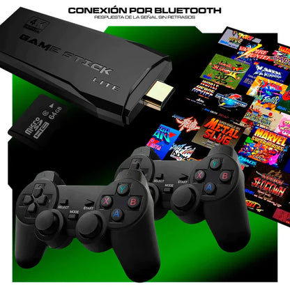 Consola Retro Inalámbrica (64GB) +10,000 JUEGOS y 2 MANDOS GRATIS