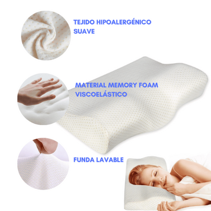Almohada Ergosleep Viscoelástica + Antifaz para dormir GRATIS
