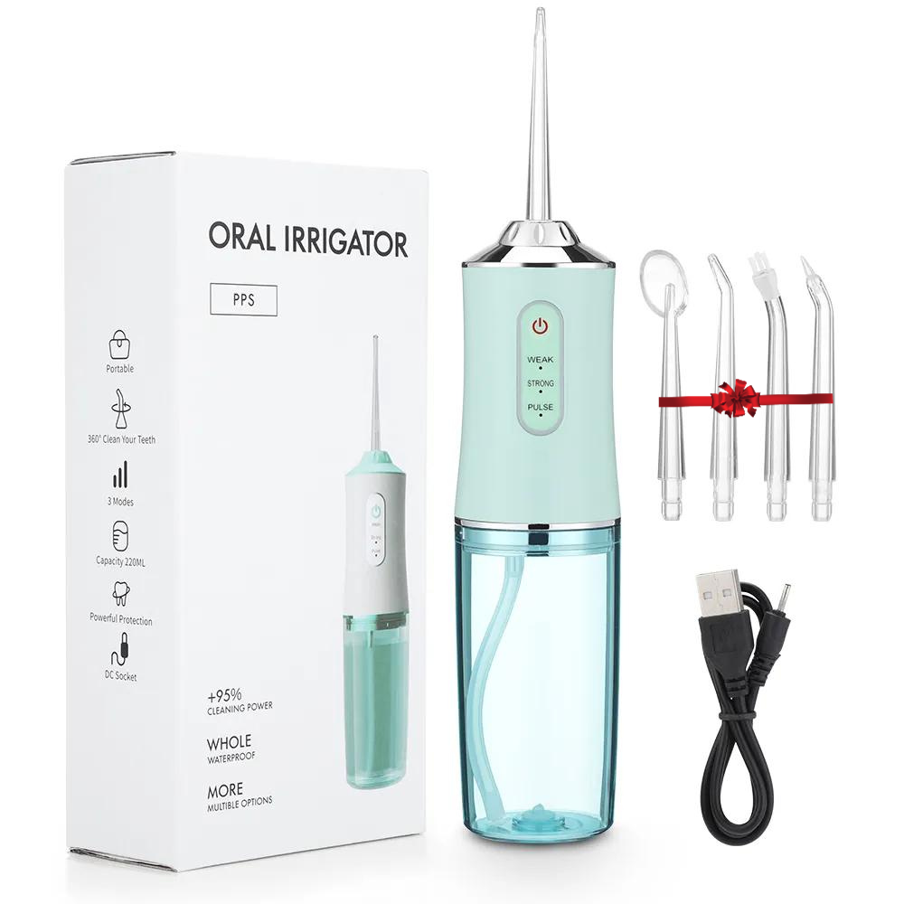 Irrigador Dental Profesional Eléctrico + 4 Boquillas de Regalo